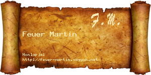 Feuer Martin névjegykártya